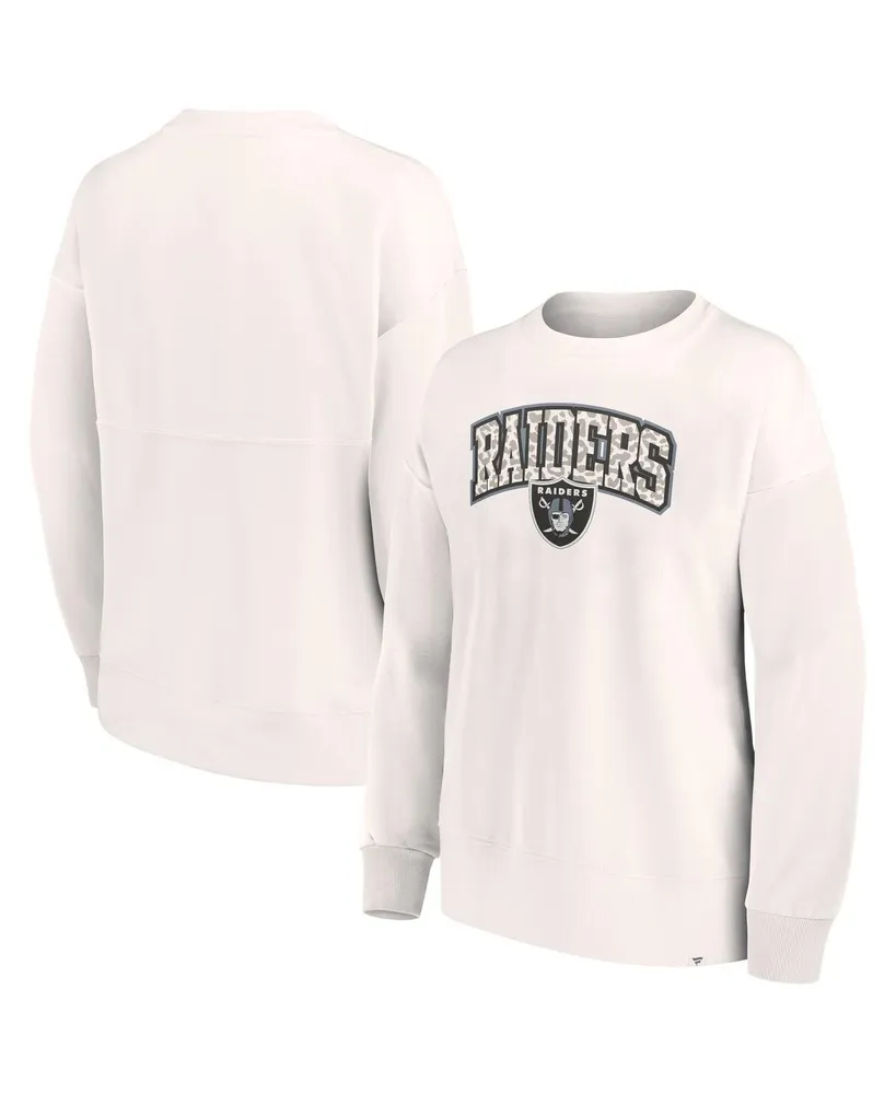 Women's Fanatics Branded White Dallas Cowboys Leopard Team Pullover  Sweatshirt 