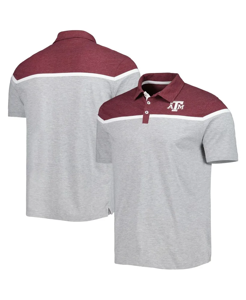 Men's Colosseum Heather Gray Texas A&M Aggies Chamberlain Polo Shirt