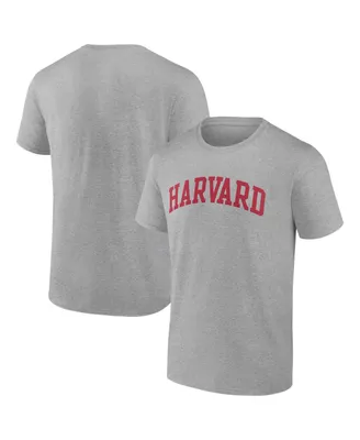 Men's Fanatics Heather Gray Harvard Crimson Basic Arch T-shirt