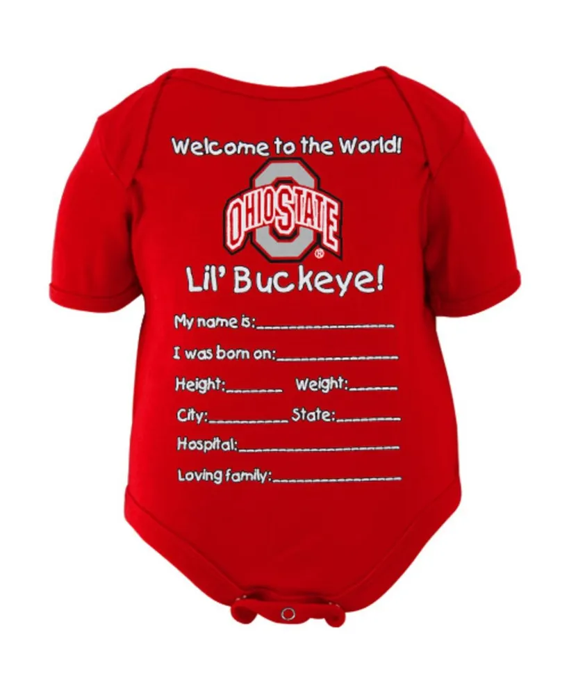 Ohio State Buckeyes Infant Boys and Girls Welcome to the World Creeper - Scarlet