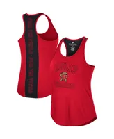 Women's Colosseum Red Maryland Terrapins 10 Days Racerback Scoop Neck Tank Top