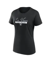 Women's Fanatics Black, Gray Las Vegas Raiders Fan T-shirt Combo Set