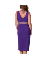 Women's G-iii 4Her by Carl Banks Purple Lsu Tigers Training V-Neck Maxi Dress