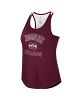 Women's Colosseum Maroon Mississippi State Bulldogs 10 Days Racerback Scoop Neck Tank Top