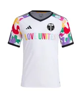 Men's adidas White Portland Timbers 2023 Pride Pre-Match Top