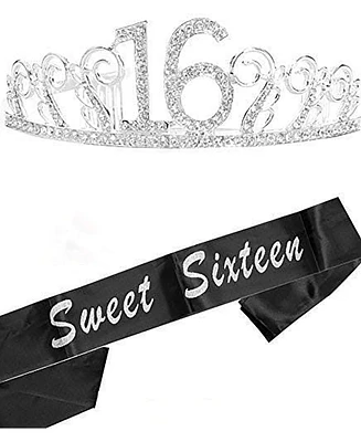 MEANT2TOBE 16th Birthday Sash and Tiara for Girls