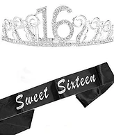 Meant2tobe 16th Birthday Sash and Tiara for Girls