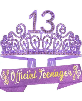 13th Birthday Sash and Tiara for Girls