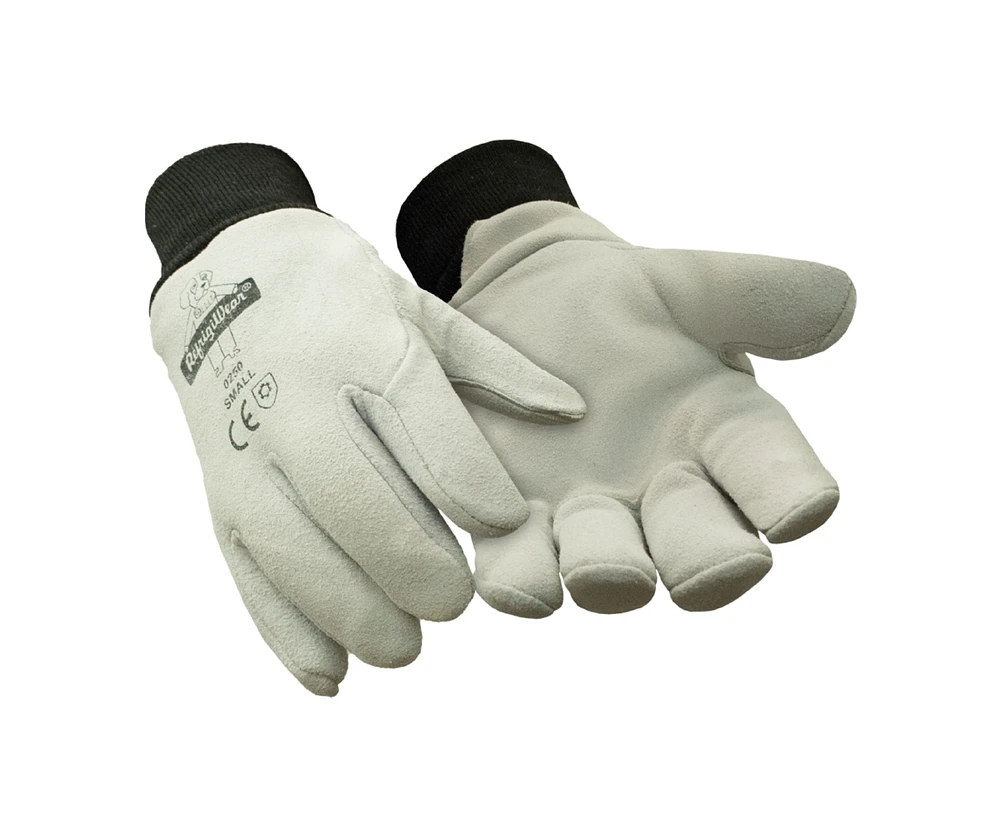 RefrigiWear Men's Fleece Lined Insulated Leather Gloves