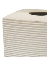 Avanti Drift Lines Textured Ribbed Ceramic Tissue Box Cover