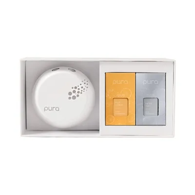 Pura Smart Fragrance Diffuser Device Set - Pacific Aqua, Yuzu Citron - Home Scent Diffuser with Refills - Fragrance Diffuser