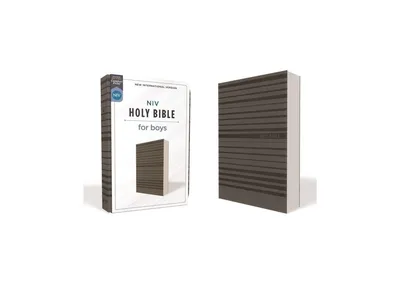 Niv, Holy Bible for Boys, Soft Touch Edition, Leathersoft, Gray, Comfort Print by Zondervan