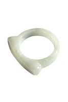 seree Saddle — Off white jade signet ring