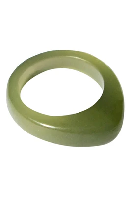 seree Pyra - Teardrop green jade ring