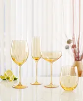 Qualia Glass Carnival Champagne Flutes, Set of 4