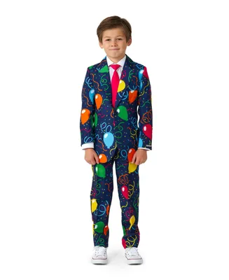 Suitmeister Big Boys Confetti Balloons Button Closure Suit Set