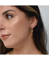 Rebl Jewelry Row Paper Clip Chain Link Earrings