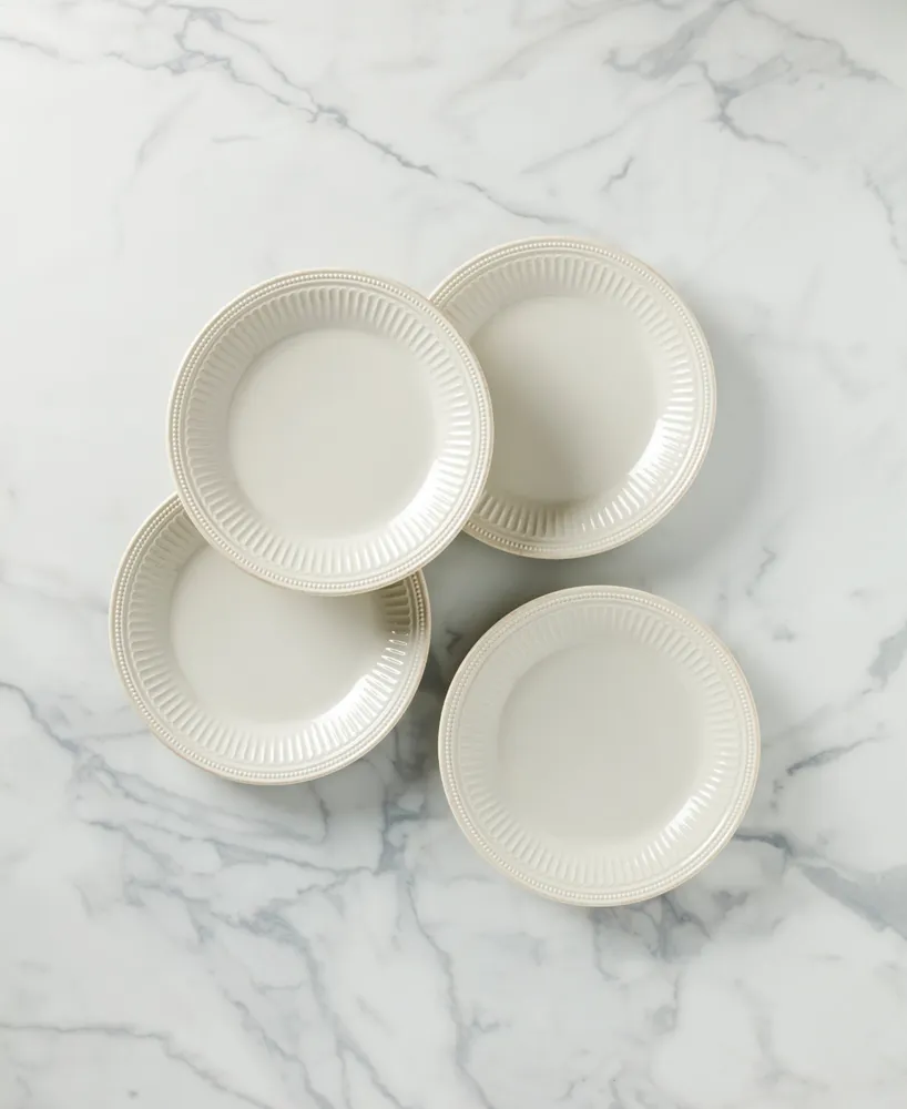 Lenox French Perle Groove Dinner Plates, Set Of 4