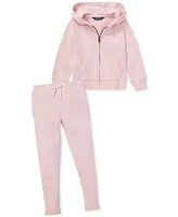 Toddler and Little Girls French Terry Full-Zip Hoodie