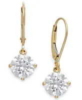 Arabella Cubic Cubic Zirconia Leverback Earrings in 14k Gold (4-1/2 ct. t.w.)