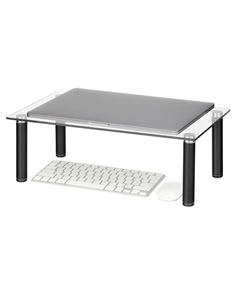 mDesign Large Flat Platform Riser Shelf for Laptop Computer or Tv