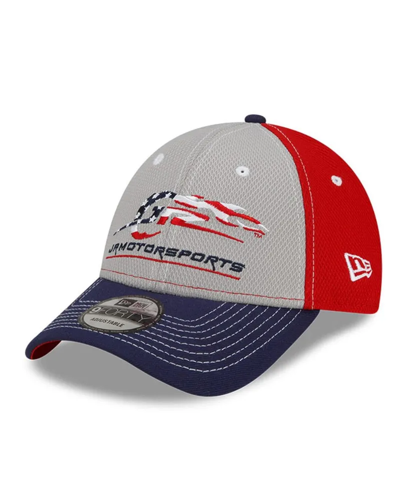 Men's New Era Red, Gray Jr Motorsports Snapback Adjustable Hat