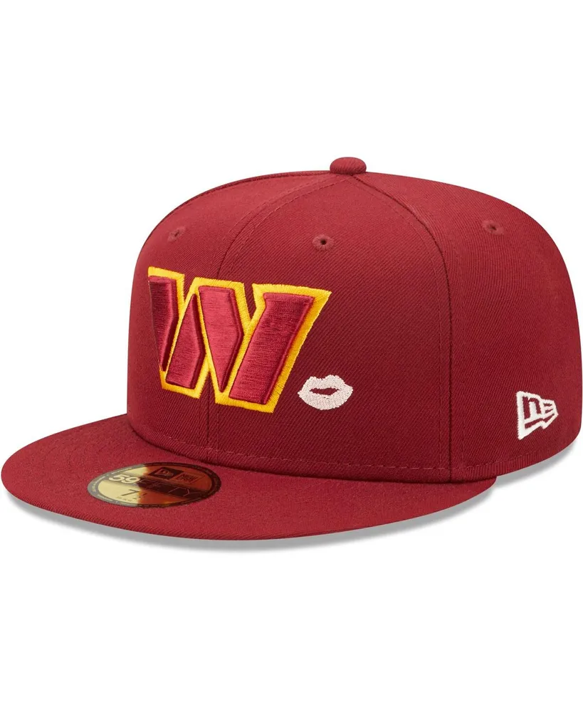 Men's New Era Burgundy Washington Commanders Lips 59FIFTY Fitted Hat