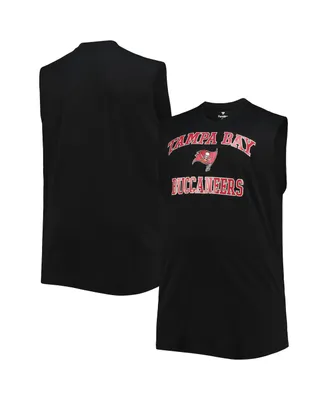 Men's Black Tampa Bay Buccaneers Big and Tall Muscle Tank Top