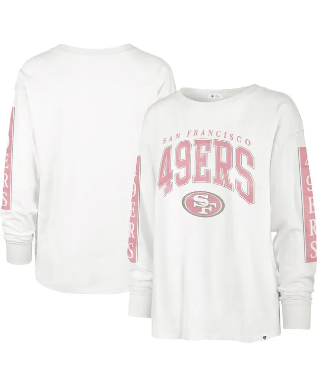 San Francisco 49ers Ladies Red Glimmer Ultra V-neck '47 Brand