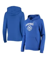 Women's Nike Royal Kentucky Wildcats Varsity Fleece Tri-Blend Raglan Pullover Hoodie