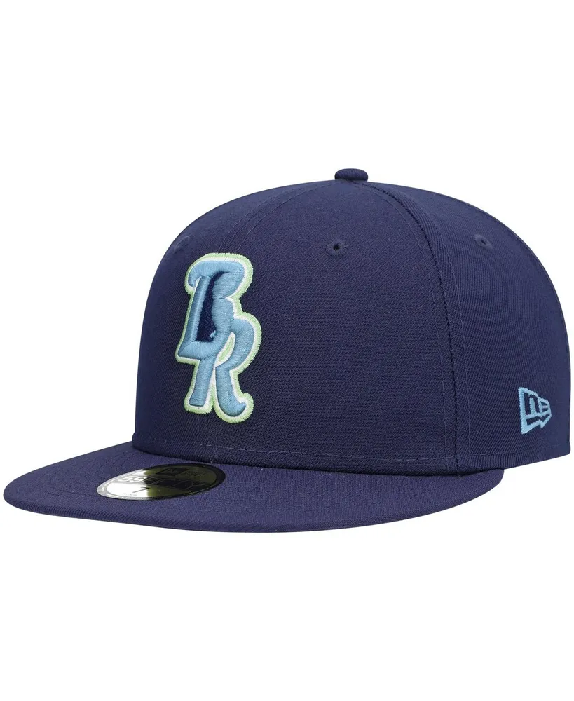 Men's New Era Navy Wilmington Blue Rocks Authentic Collection Team Alternate 59FIFTY Fitted Hat