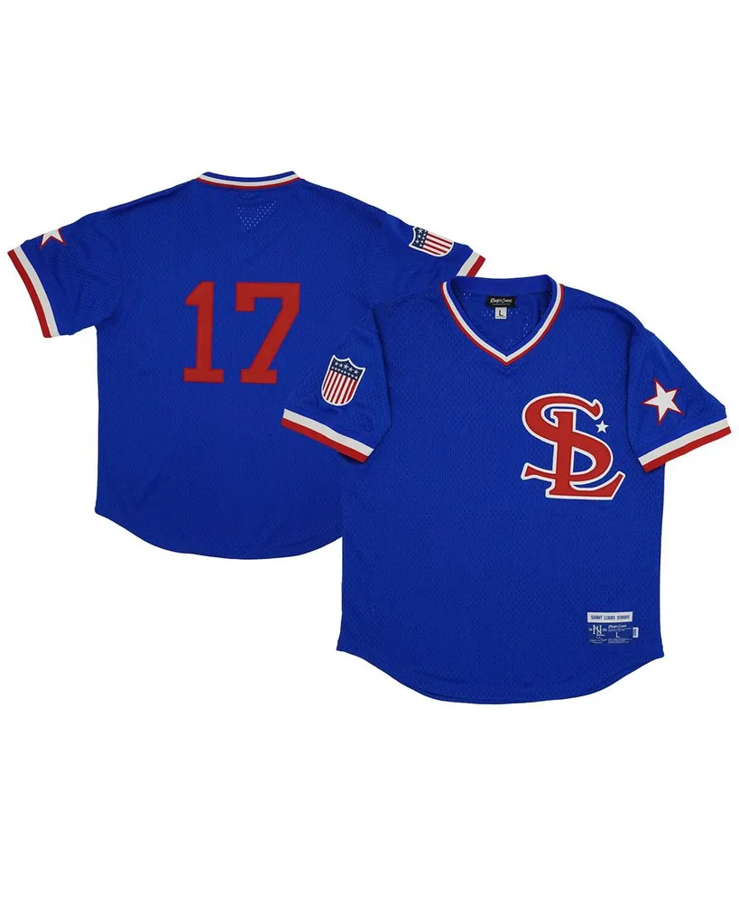 Men's Rings & Crwns #17 Royal St. Louis Stars Mesh Replica V-Neck Jersey