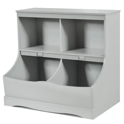 Costway Children's Multi-Functional Bookcase Toy Storage Bin Kids Floor Cabinet