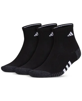 adidas Men's 3-pk. Cushioned Quarter Logo Socks