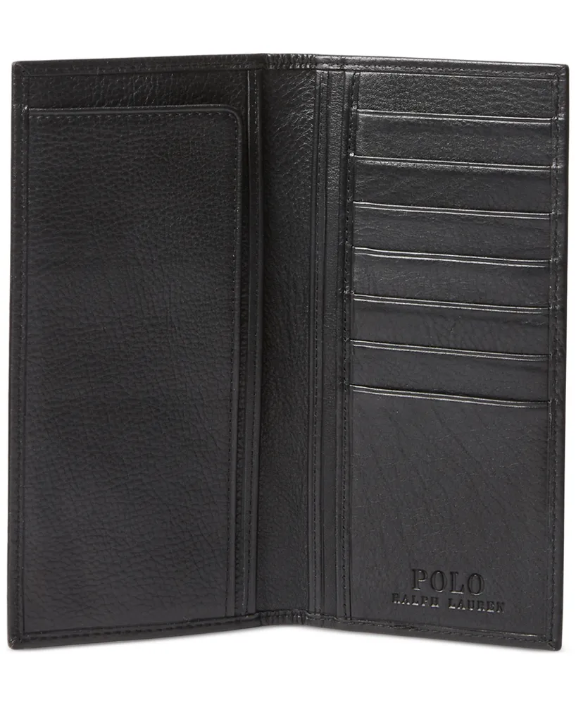 Polo Ralph Lauren Men's Pebbled Leather Narrow Wallet