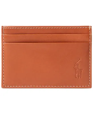 Polo Ralph Lauren Men's Burnished Leather Card Case & Money Clip