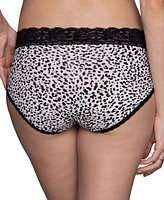 Vanity Fair Women's Flattering Lace Hi-Cut Panty Underwear 13280, extended sizes available