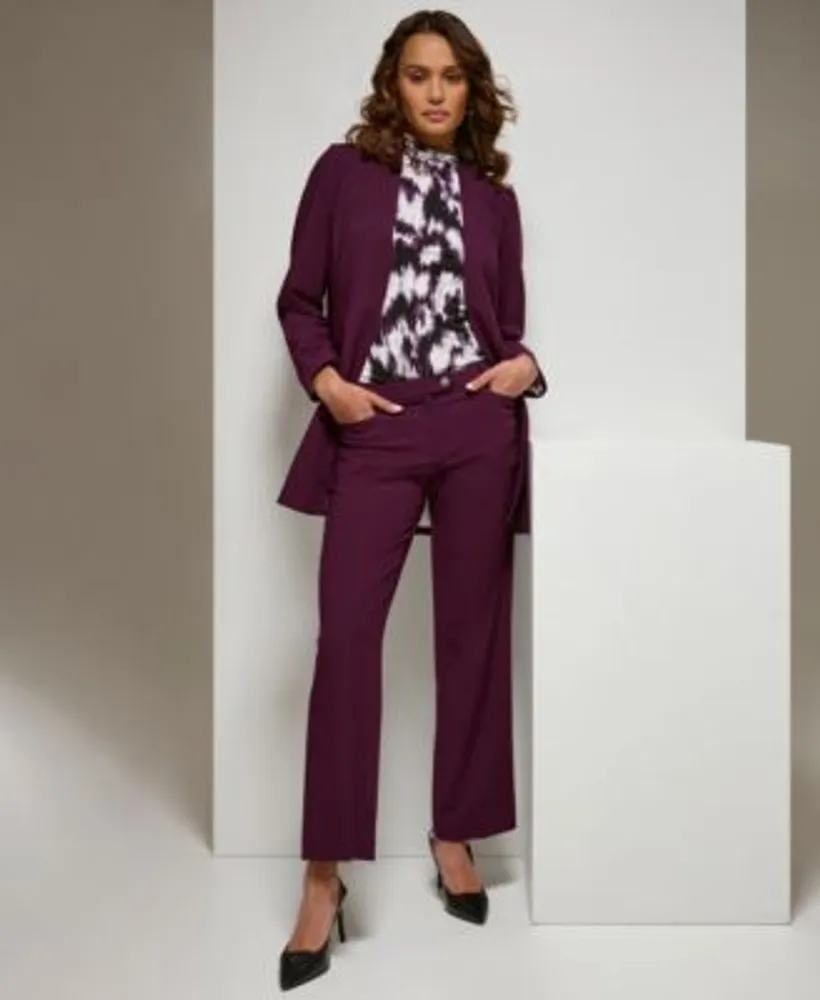 Calvin Klein Womens Open Front Blazer Modern Fit Trousers