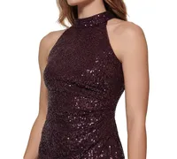 Eliza J Women's Halter-Neck Sequin Midi Dress