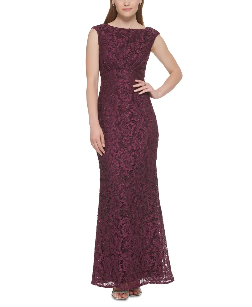 Burgundy Lace Gown