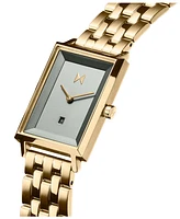 Mvmt Women's Signature Square Gold-tone Stainless Steel Bracelet Watch 24mm