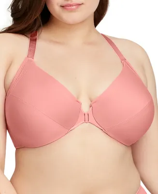 Glamorise Women's Plus Front Close Wonder Wire Bra with Smoothing Back