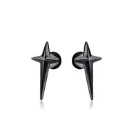 Stainless Steel Cross Stud Earrings