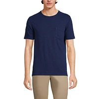 Lands' End Men's Short Sleeve Garment Dye Slub Pocket Tee