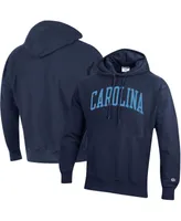 Men's Champion Navy North Carolina Tar Heels Team Arch Reverse Weave Pullover Hoodie