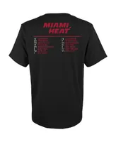 Toddler Boys and Girls Fanatics Black Miami Heat 2023 Nba Finals Roster T-shirt