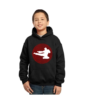 La Pop Art Boys Word Hooded Sweatshirt -Types of Martial Arts