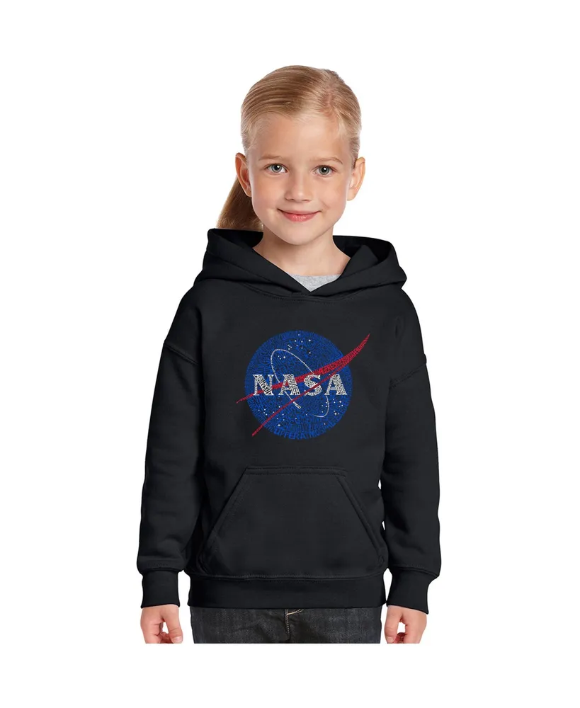 Big Girl's Word Art Hooded Sweatshirt - Nasa's Most Notable Missions