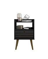 Manhattan Comfort Bogart 27.16" Medium Density Fiberboard 1-Drawer Nightstand