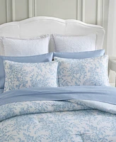 Laura Ashley Bedford Cotton Reversible 2 Piece Comforter Set, Twin